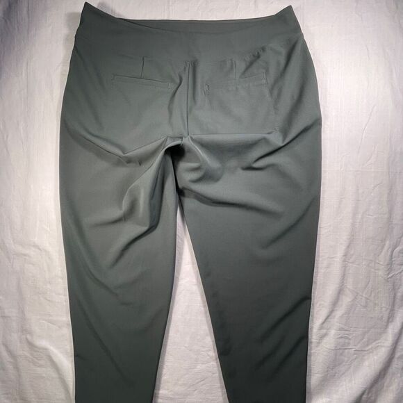 Athleta Green Pull On Straight Leg Stretch Trousers Endless Pants Size 20 - Picture 6 of 8